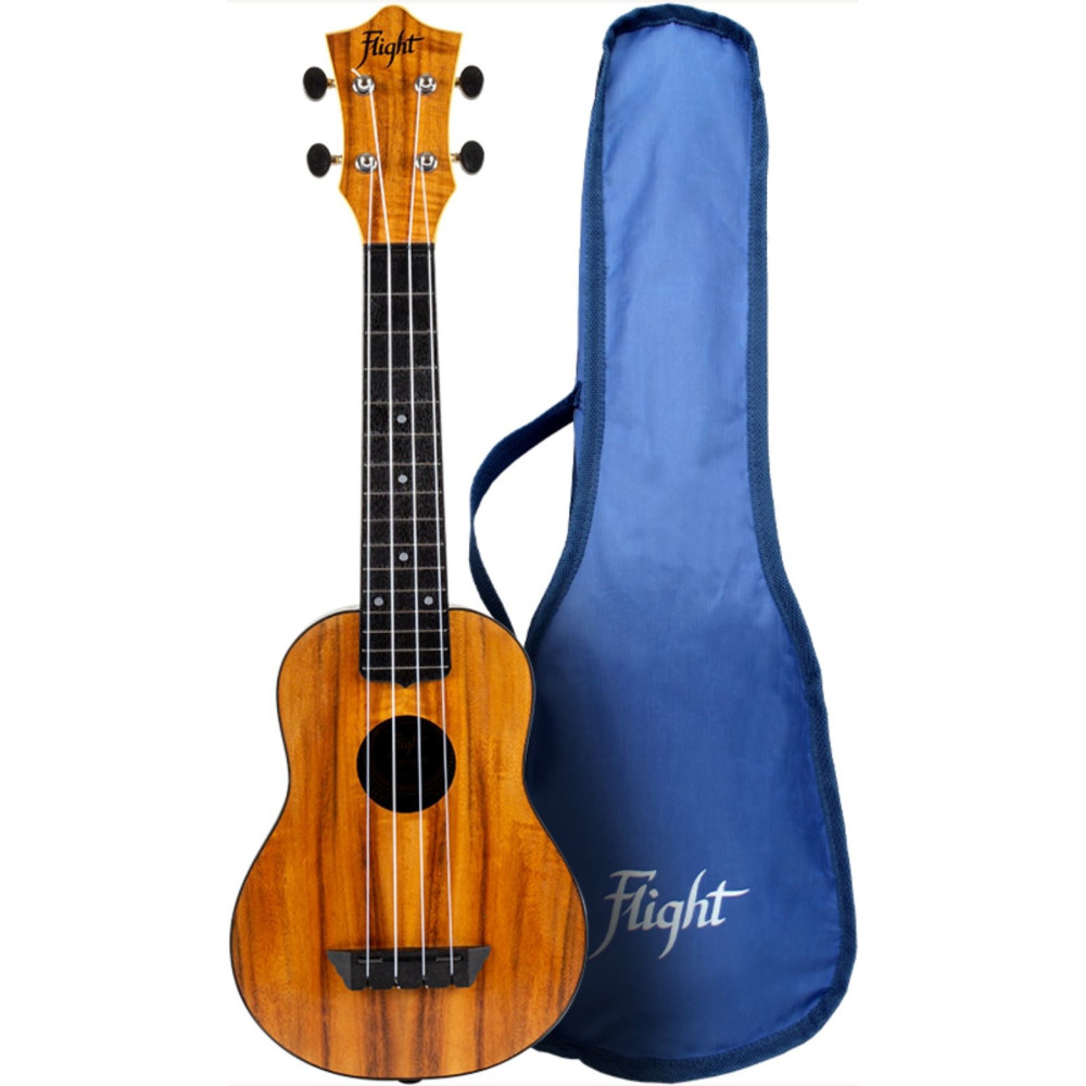 Ukelele Soprano Flight TUS-55 Travel Acacia - Imagen 2