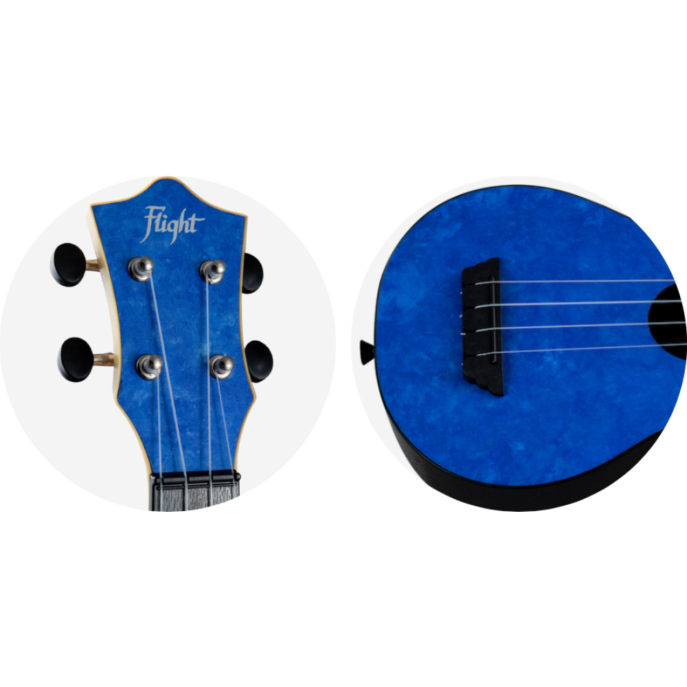 Ukelele Soprano Flight TUS-65 Travel Sapphire - Imagen 2