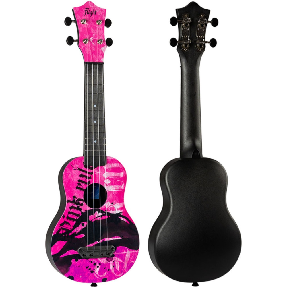 Ukelele Soprano Flight UTS-40 Ultra Travel Series Pink Rules - Imagen 2