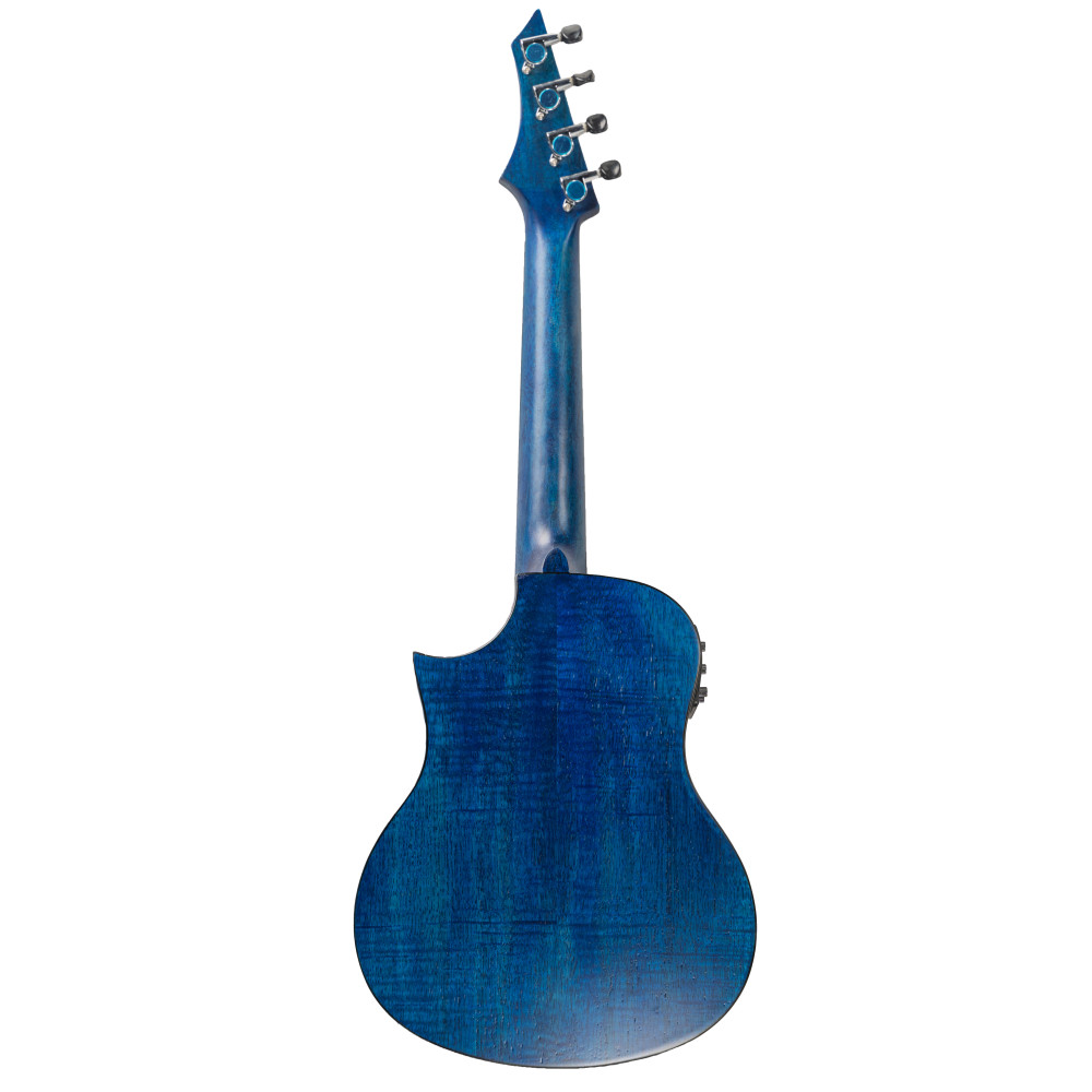 Ukelele Tenor Bones SP640TE-BL Okume Azul Electrificado Cutaway - Imagen 2