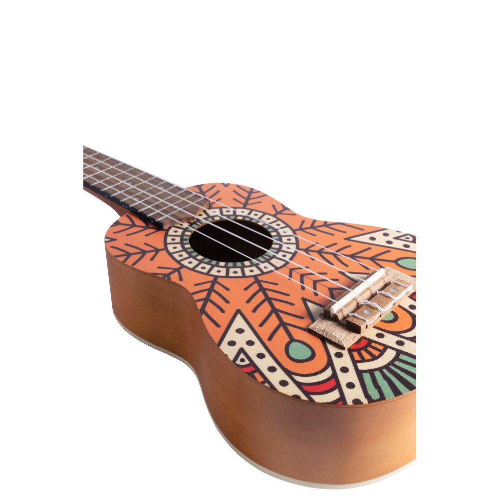 Ukelele Soprano Bamboo B1E-OM Orange Mandala - Imagen 3