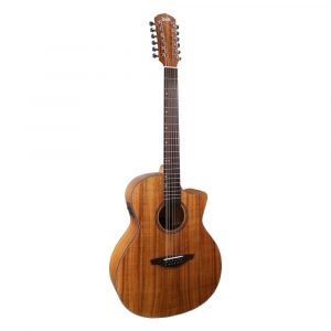 Guitarra Acústica Veelah VGACE-Koa Cutaway Electrificada 12 cuerdas