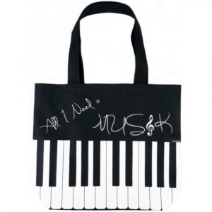 Bolsa Tote Bag Teclas Agifty B-3030 Negra