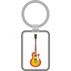 Llavero Guitarra Eléctrica Agifty K-1057 Blanco
