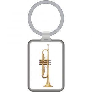 Llavero Trompeta Agifty K-1058 Blanco