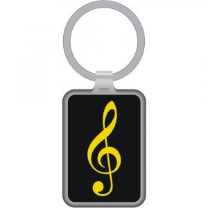 Llavero Clave De Sol Agifty K-1062 Negro