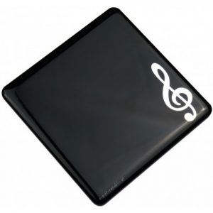 Imán Posavasos Agifty M-1022 Clave de Sol Negra/Plateada