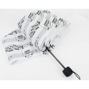 Mini Paraguas Notas Agifty U-2001 Blanco