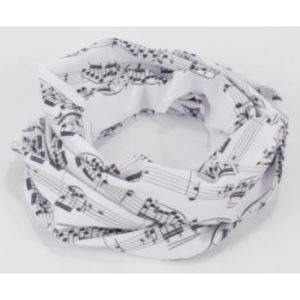 Bufanda Lazo Partituras Agifty S-7003 Blanca