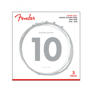 Pack 3 juegos Cuerdas Guitarra Eléctrica Fender 250-R 010-046