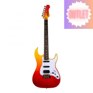 Guitarra Eléctrica Jet JS600-TRS-HSS Transparent Red