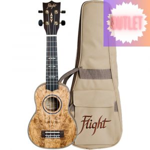 Ukelele Soprano Flight DUS-410QA Supernatural Quilted Ash