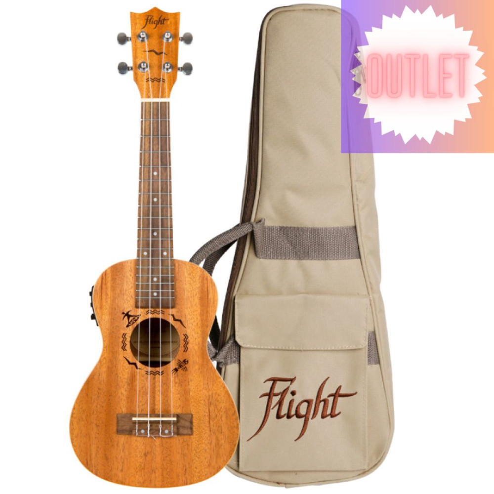 Ukelele Concert Flight DUC-523CEQ Designer Electroacustico Caoba