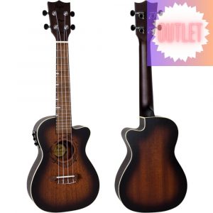 Ukelele Concert Flight DUC-380CEQ Gemstone Electroacustico Amber