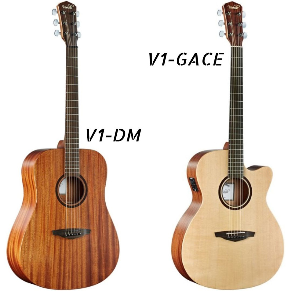 Pack 2 Guitarras Acusticas Veelah V1-DM + V1-GACE