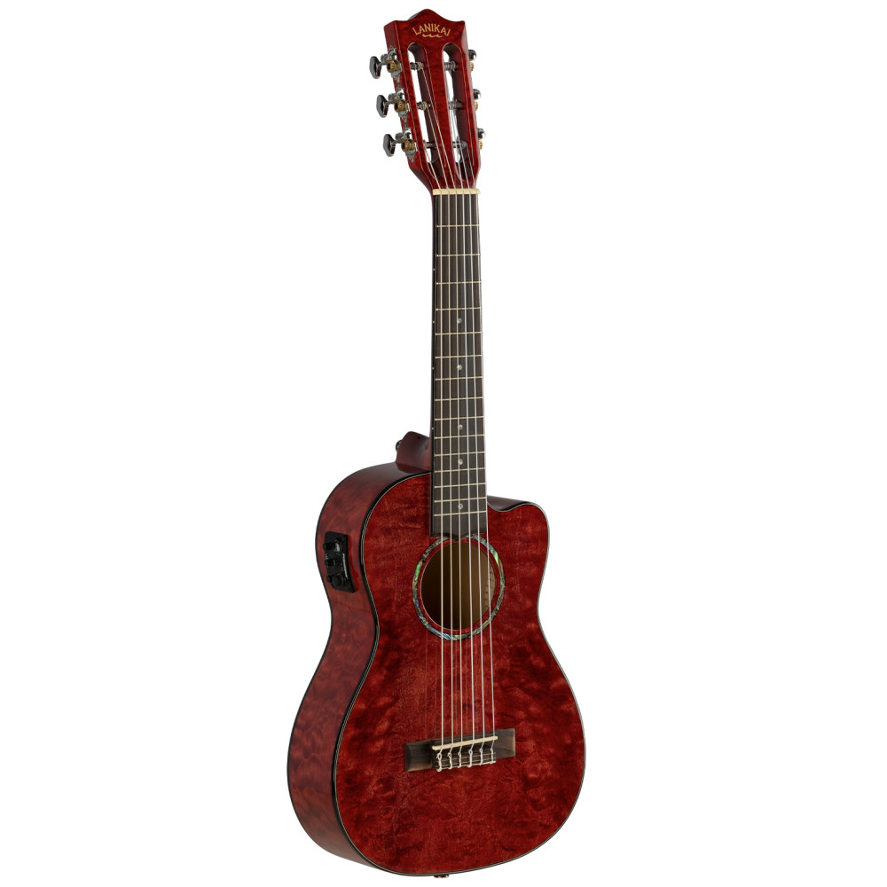 Guitarlele Lanikai LKUQM-RDCEG Quilted Maple Rojo - Imagen 2