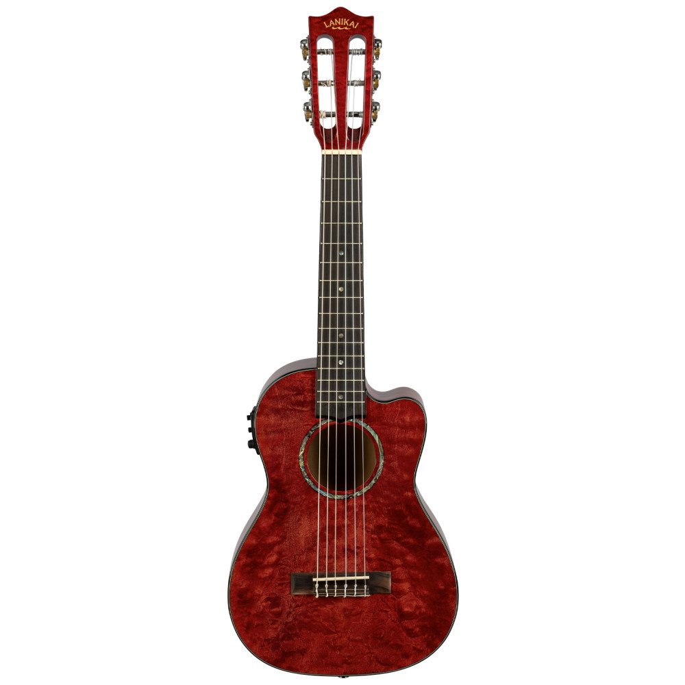 Guitarlele Lanikai LKUQM-RDCEG Quilted Maple Rojo - Imagen 3