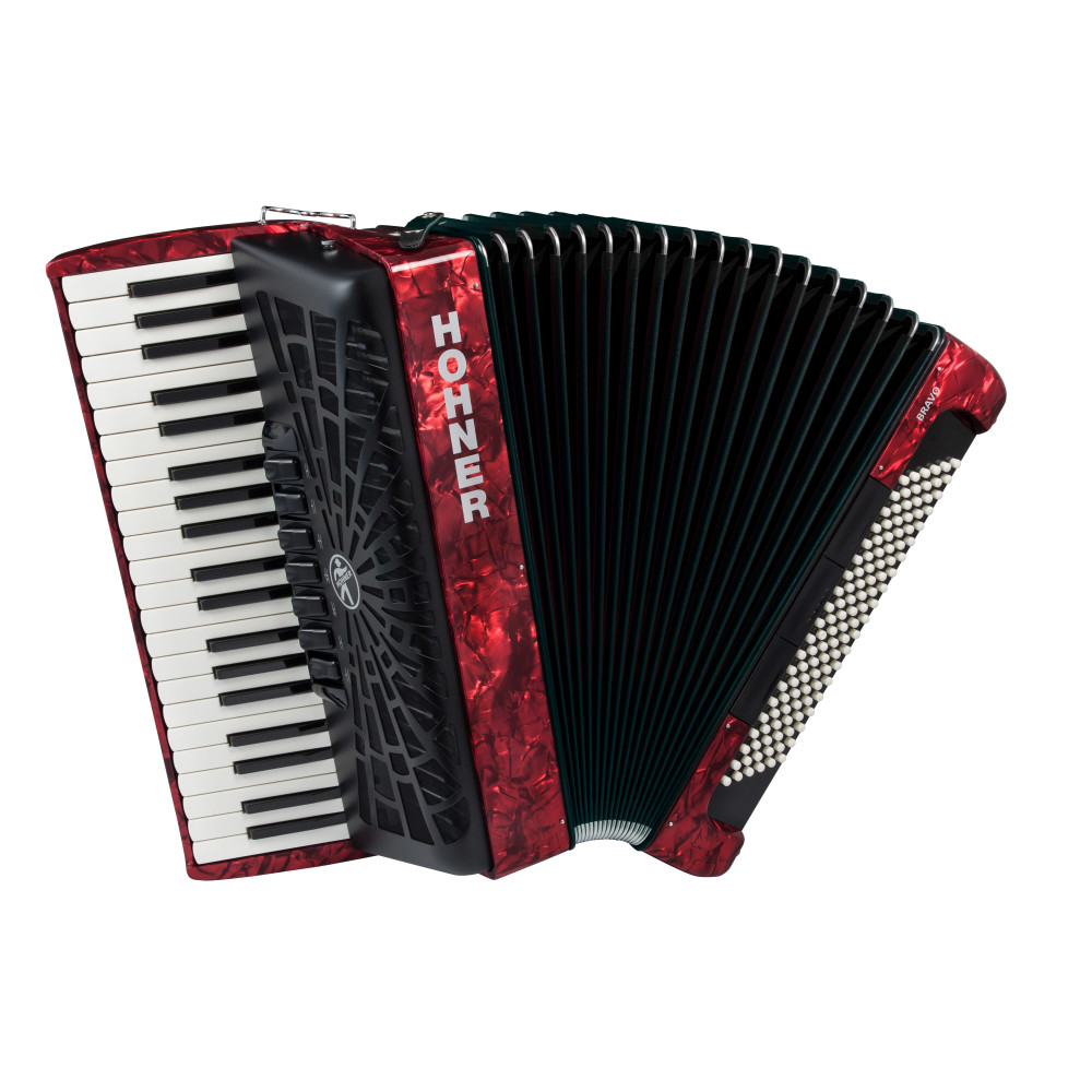 Acordeón Hohner Bravo III 120 A40831 Rojo Sin Caja