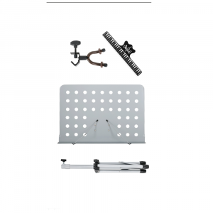 Atril Orquesta TCM MS-533UGY Gris Perforado c/soporte ukelele