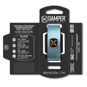 Amortiguador de Cuerdas Ibox Damper Medium Piel Metálica Azul DMMD06