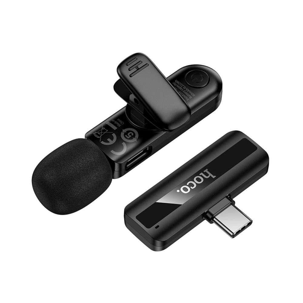 Micrófono Lavalier Hoco L20 inalámbrico con DSP y USB-C - Imagen 6