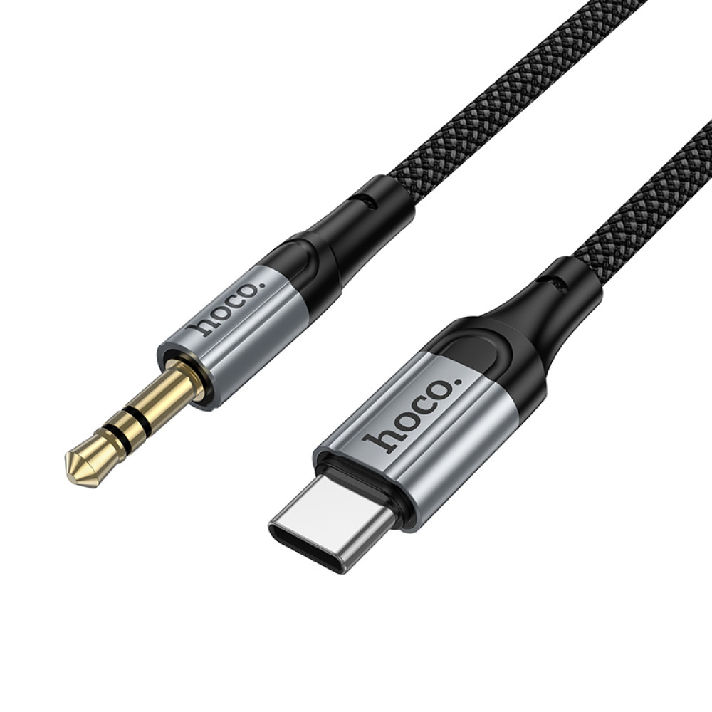 Cable Hoco UPA33B USB-C - Jack 3,5mm 1,5m extensible y trenzado - Imagen 4