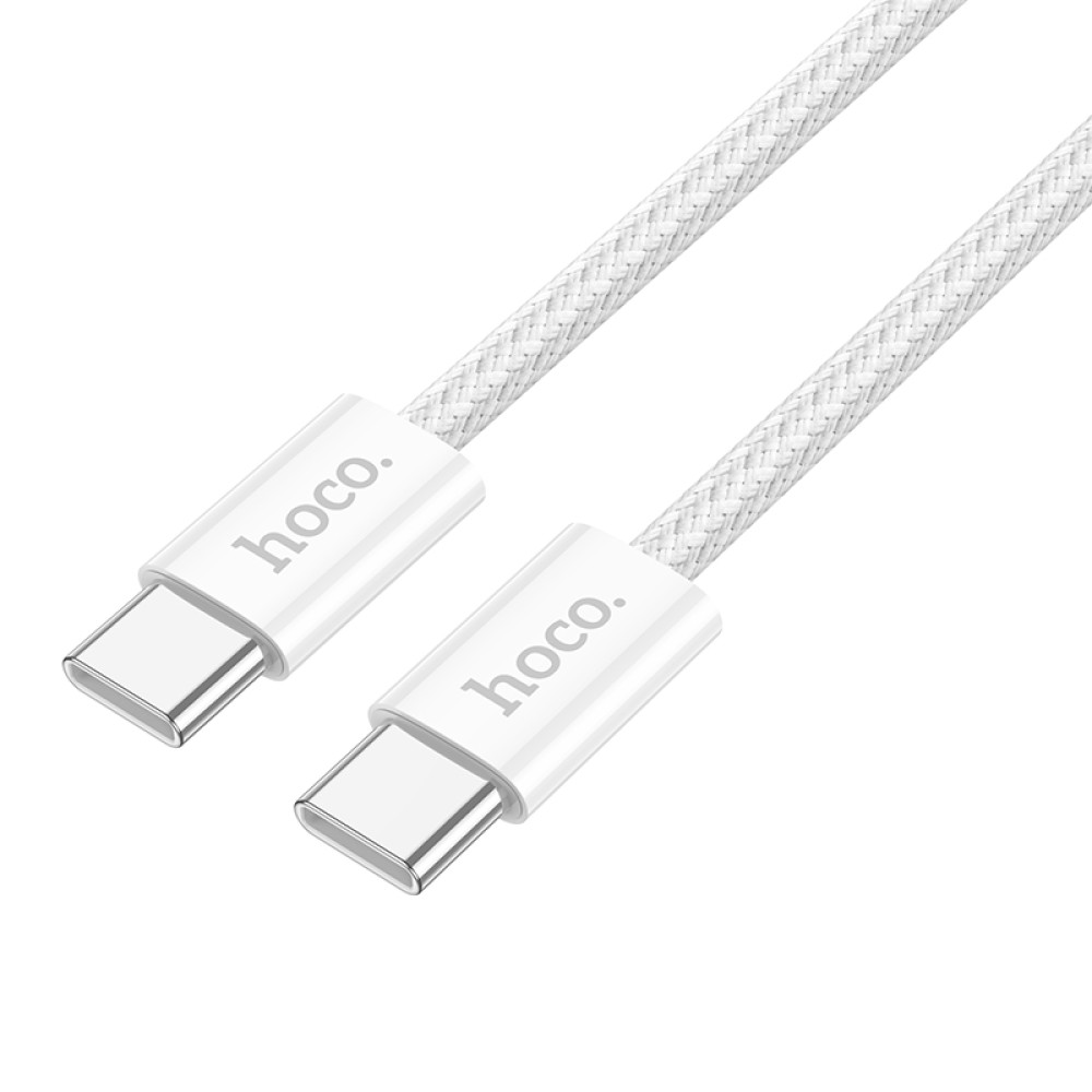 Cable Hoco X104 USB-C - USB-C 60W 2m en Blanco - Imagen 2