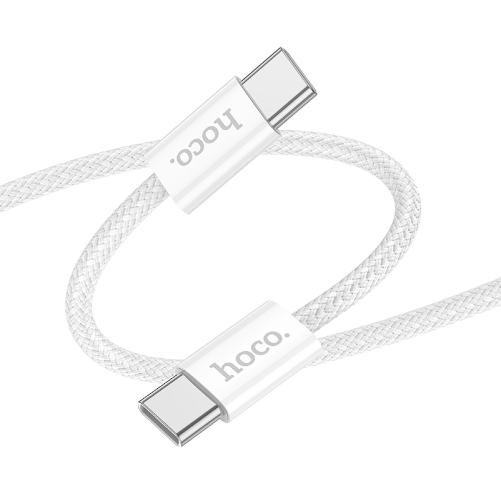Cable Hoco X104 USB-C - USB-C 60W 2m en Blanco