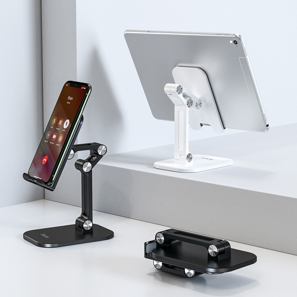 Soporte Hoco PH34 de sobremesa articulado para móvil y tablet hasta 13" en Negro - Imagen 3