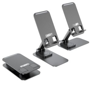 Soporte Hoco PH50 de sobremesa plegable y giratorio para móvil hasta 7" en Negro