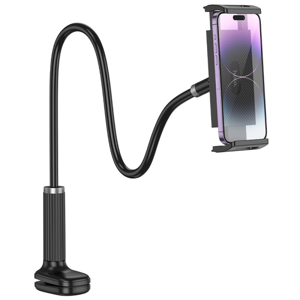 Soporte Hoco HD10 con brazo flexible para móvil y tablet hasta 13" en Negro - Imagen 2