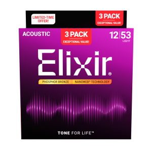Pack Elixir 2+1 Juegos Acústica 16569 Phosphor Bronze 012-053