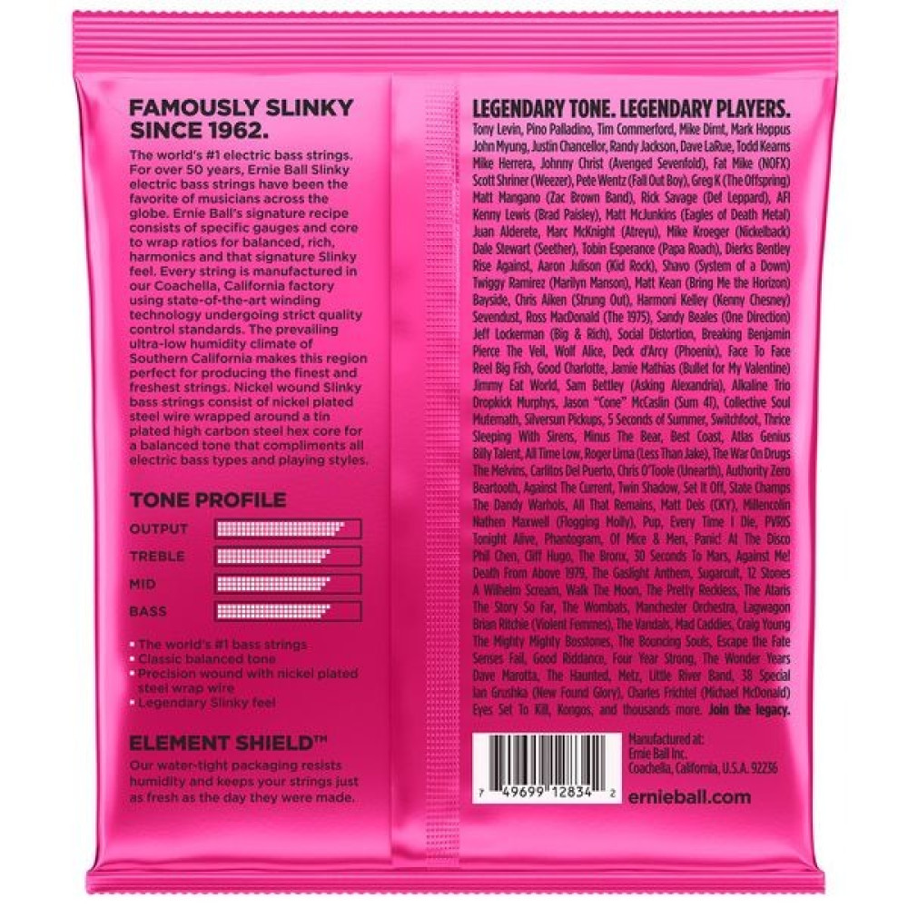 Juego Ernie Ball Bajo Slinky 2834 (45-100) - Imagen 2