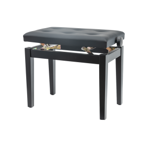 Banqueta Piano TCM 15-BKM Capitone Lacada Negro Mate