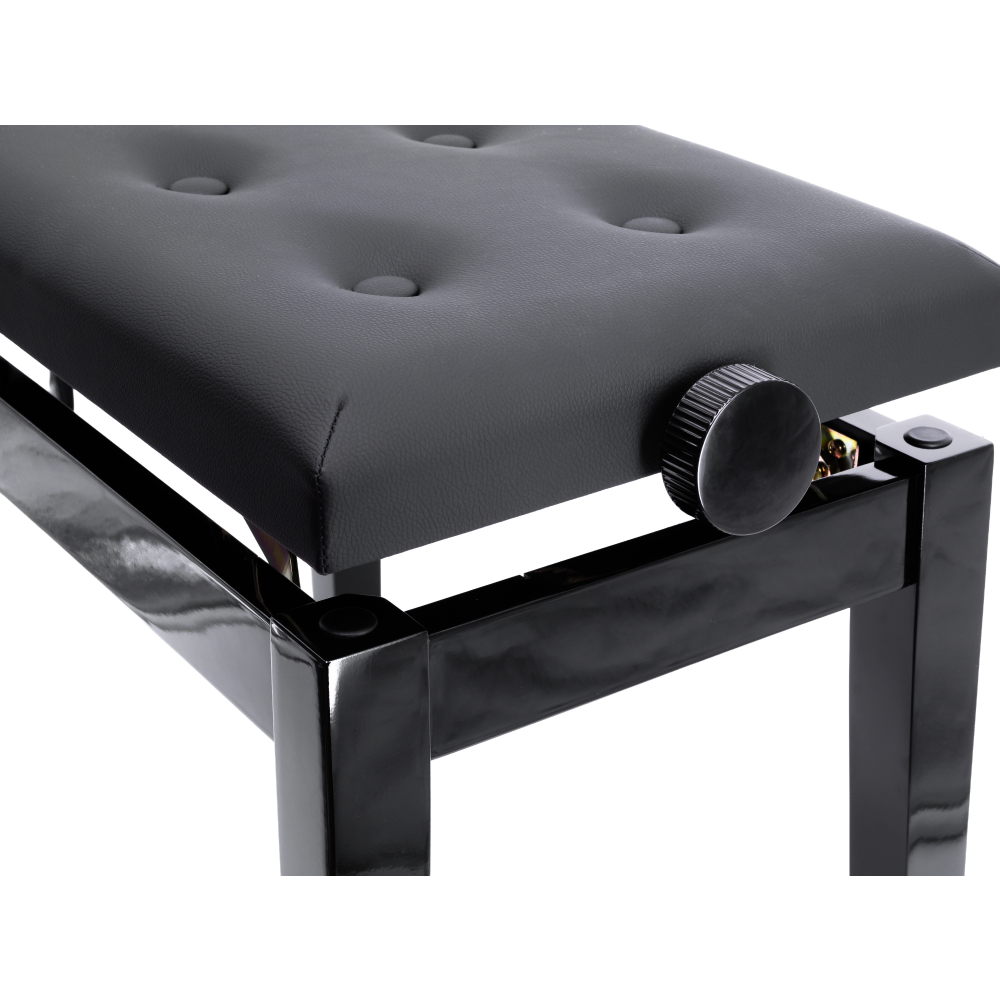 Banqueta Piano TCM 15-BKG Capitone Lacada Negro Gloss - Imagen 2