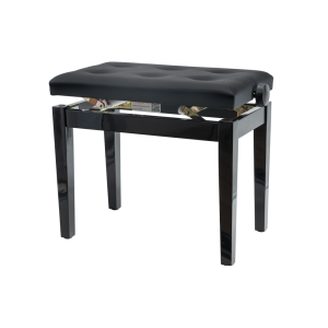 Banqueta Piano TCM 15-BKG Capitone Lacada Negro Gloss