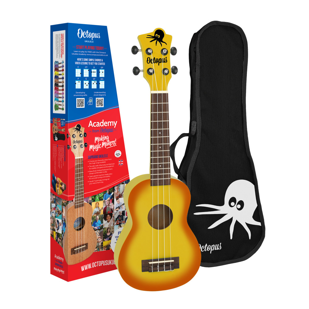 Ukelele Soprano Octopus UK-205YLB Amarillo Burst - Imagen 2