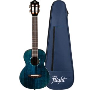 Ukelele Concert Flight Princess Series Iris Tinta TDB Transparent Blue