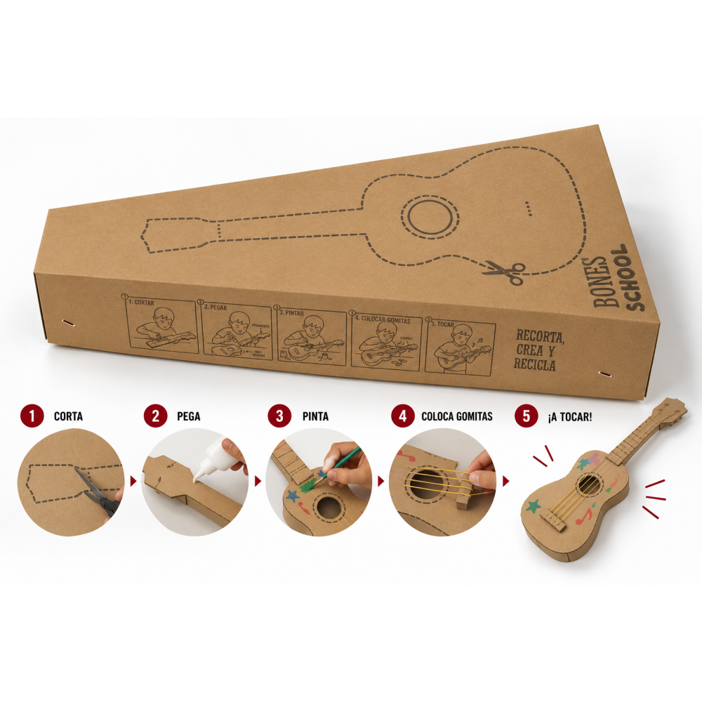 Ukelele Soprano Bones School BSBL Azul - Imagen 4